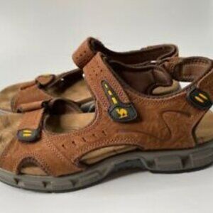 CAMEL CROWN Men Leather Sandals for Outdoor Hiking Walking Beach Sports Size 11